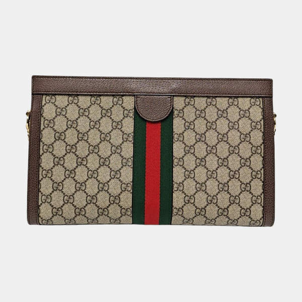 Authenticated pre-owned  Ophidia Small Monogram Coated Canvas Beige - Shoulder Bag at Looply