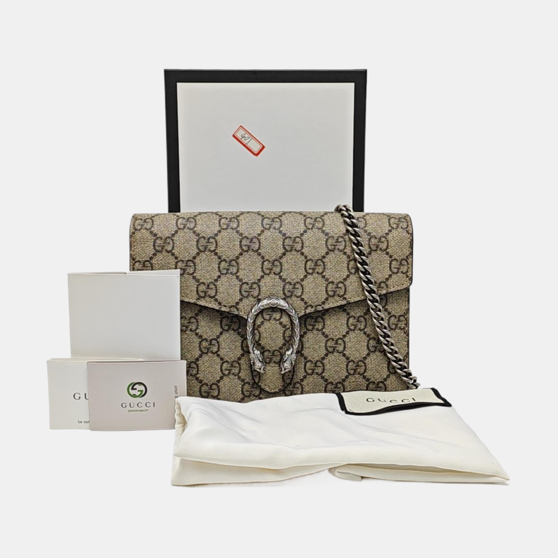 Authenticated pre-owned  Dionysus Monogram Coated Canvas Beige - Shoulder Bag at Looply