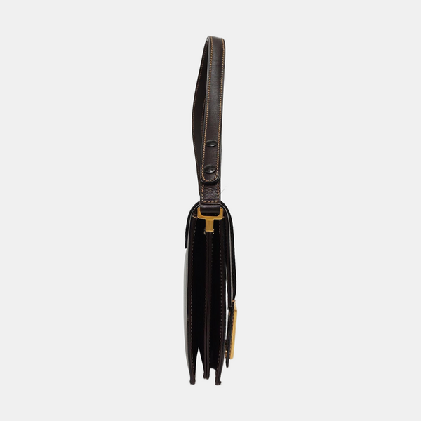 Calfskin Shoulder Bag Brown