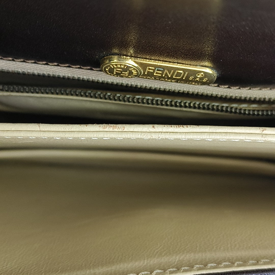 Calfskin Shoulder Bag Brown
