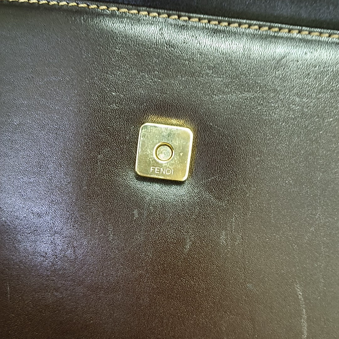 Calfskin Shoulder Bag Brown