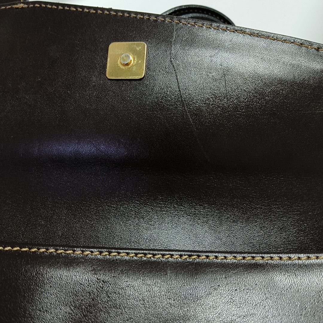 Calfskin Shoulder Bag Brown