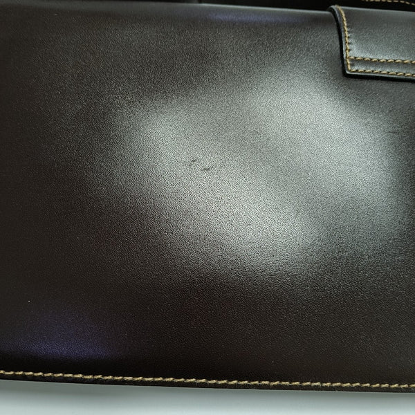 Calfskin Shoulder Bag Brown