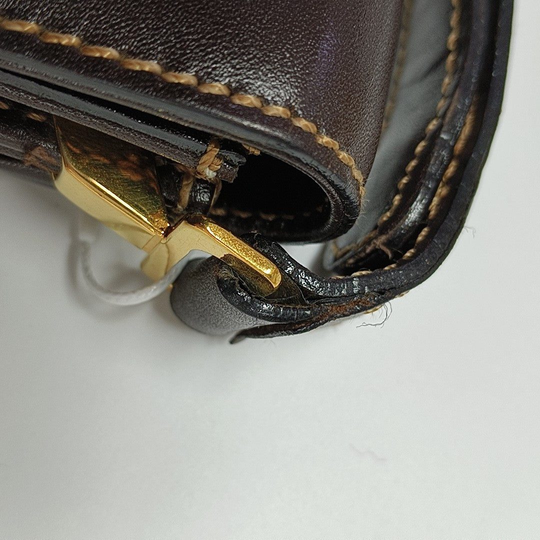 Calfskin Shoulder Bag Brown