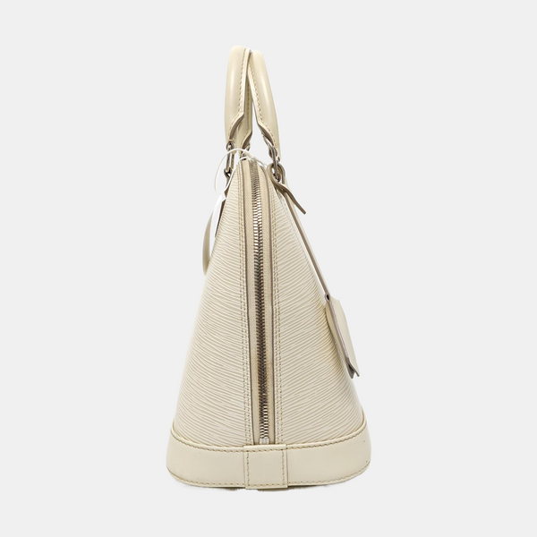 Authenticated pre-owned  Alma PM Epi White - Shoulder Bag at Looply