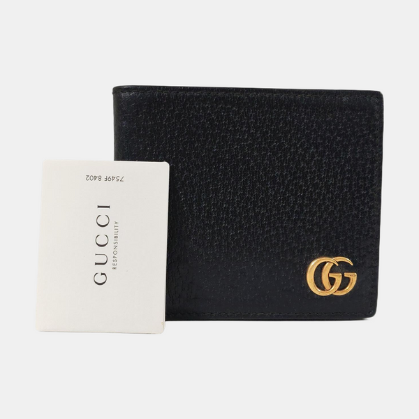 Authenticated pre-owned  GG Marmont Mini Calfskin Black Wallet - Wallet at Looply
