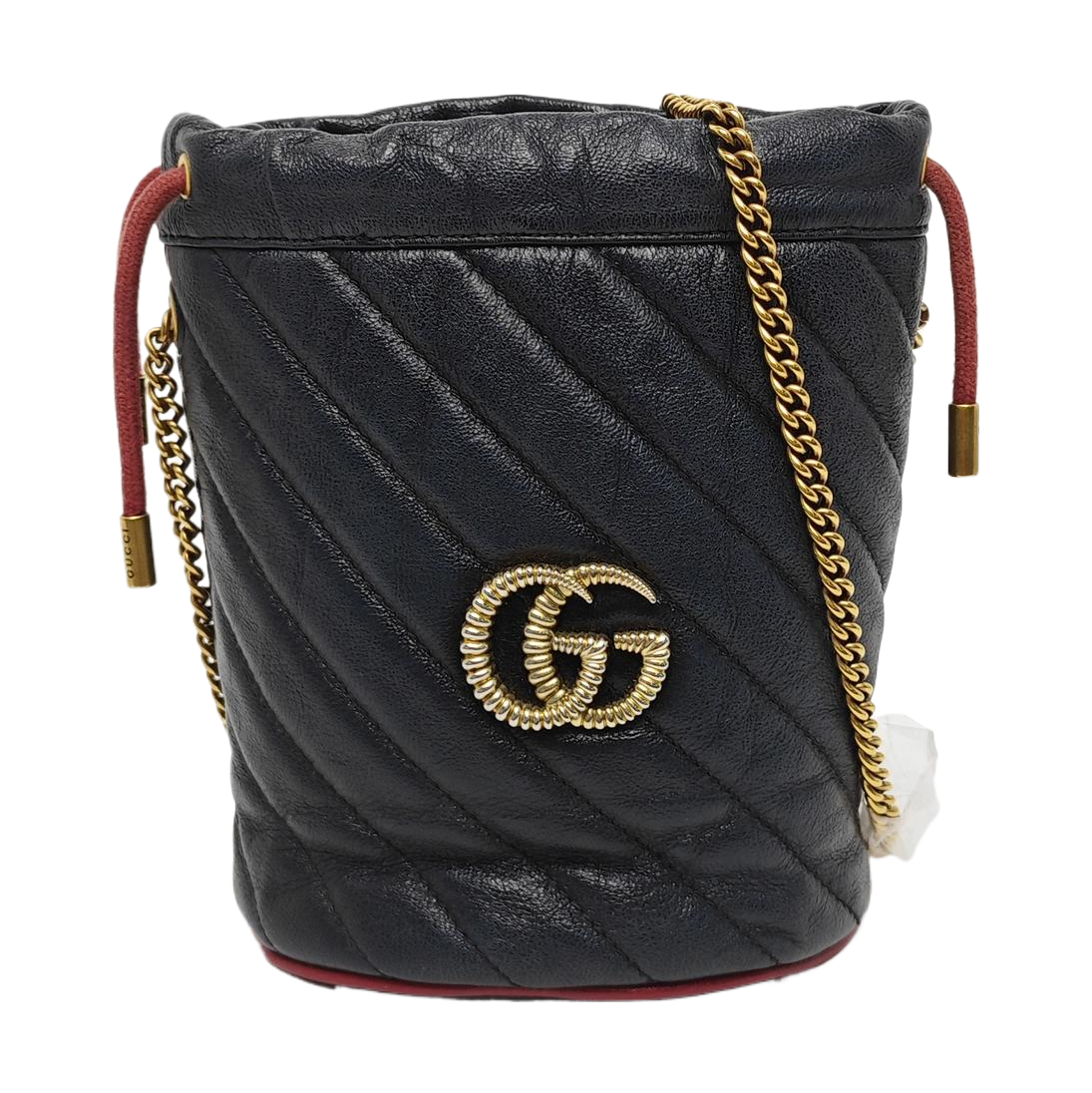 Authenticated pre-owned  GG Marmont Mini Calfskin Black - Shoulder Bag at Looply