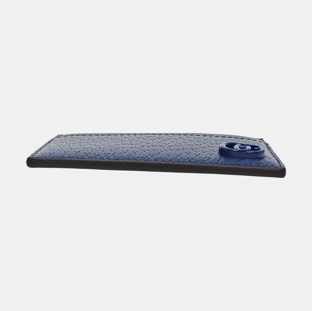 Authenticated pre-owned  GG Marmont Calfskin Blue Card Holder - Card Holder at Looply