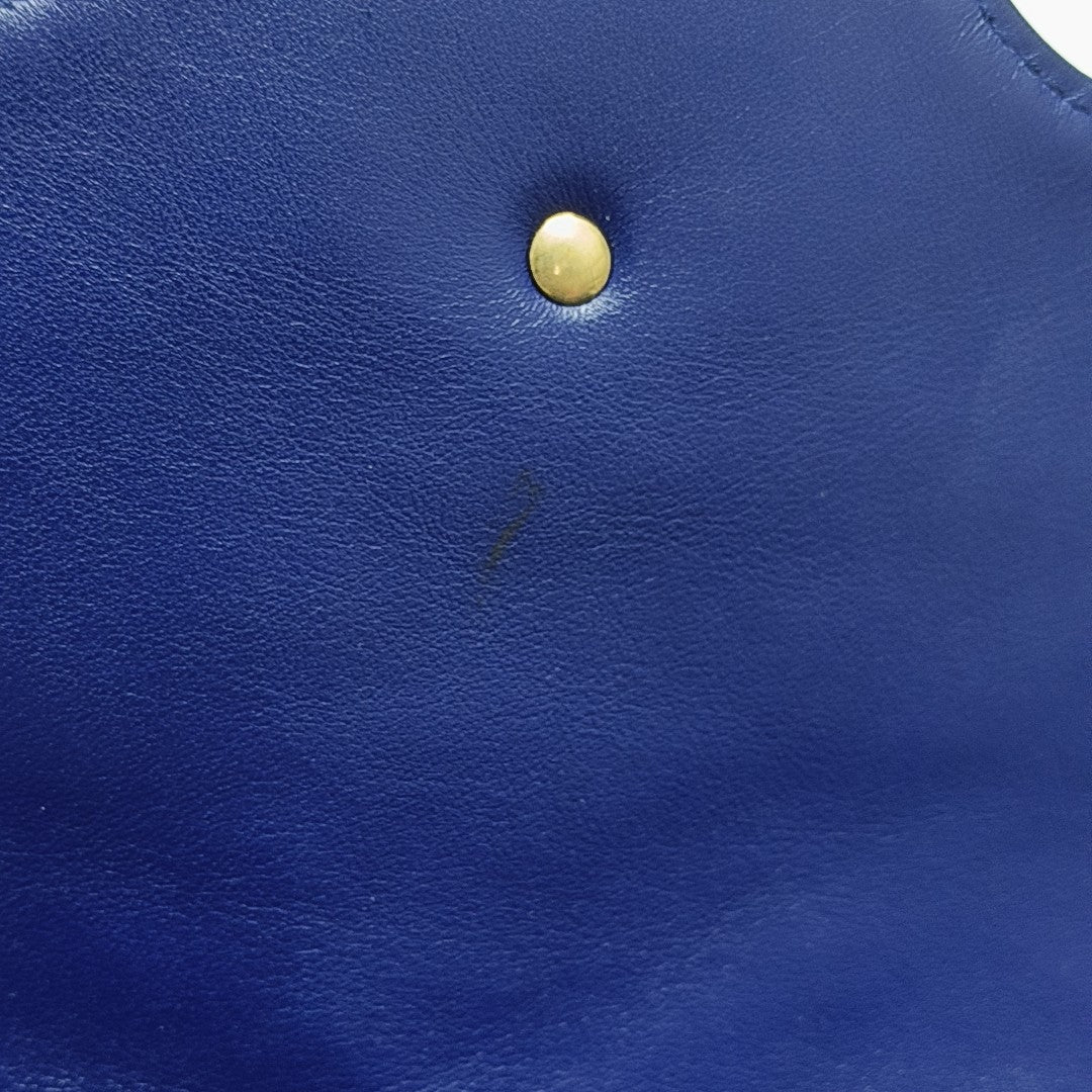 Authenticated pre-owned  GG Marmont Large Velvet Blue - Shoulder Bag at Looply