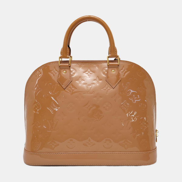 Authenticated pre-owned  Alma PM Patent Leather Beige - Top Handle Bag at Looply