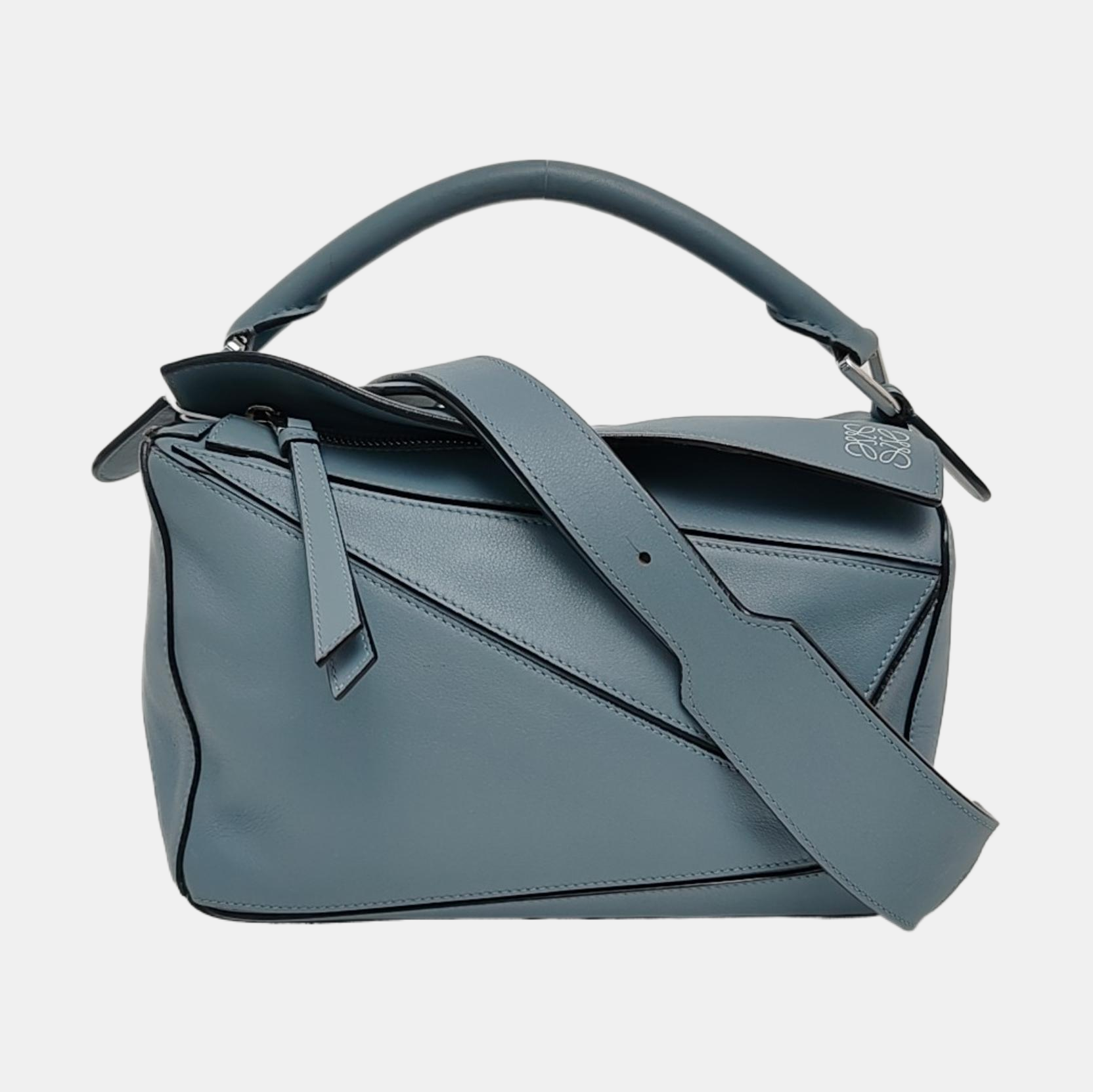 Authenticated pre-owned  Puzzle Small Calfskin Blue - Shoulder Bag at Looply