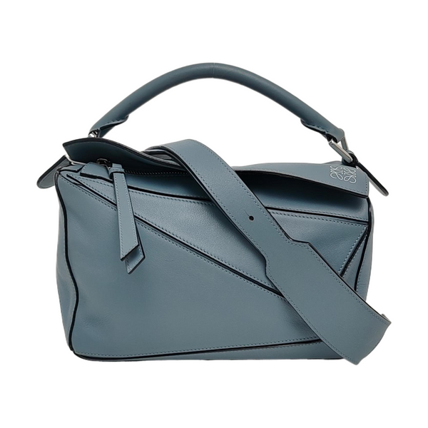 Authenticated pre-owned  Puzzle Small Calfskin Blue - Shoulder Bag at Looply