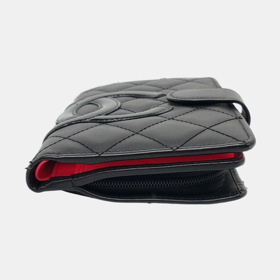 Authenticated pre-owned  Cambon Quilted Calfskin Black Wallet - Wallet at Looply