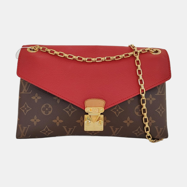 Authenticated pre-owned  Pallas Monogram Coated Canvas Brown - Shoulder Bag at Looply