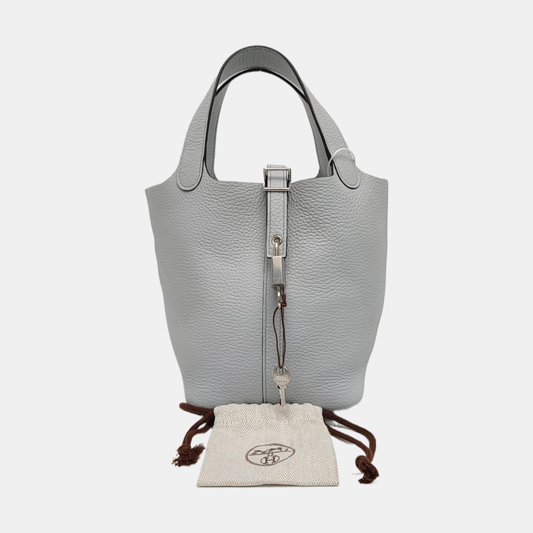 Authenticated pre-owned  Picotin Lock 18 Clemence Blue - Top Handle Bag at Looply