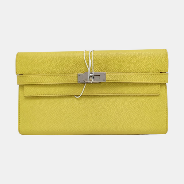Authenticated pre-owned  Kelly Epsom Yellow Wallet - Wallet at Looply