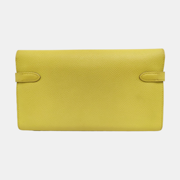 Authenticated pre-owned  Kelly Epsom Yellow Wallet - Wallet at Looply