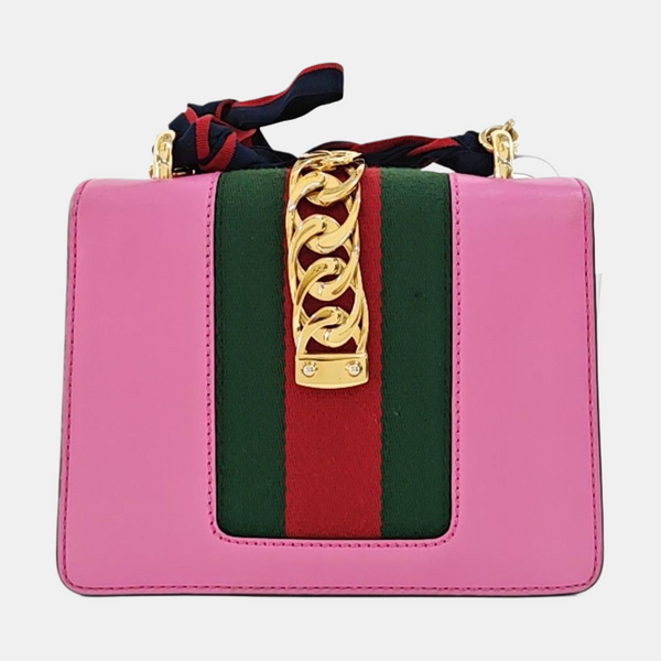 Authenticated pre-owned  Sylvie Small Calfskin Pink - Crossbody Bag at Looply