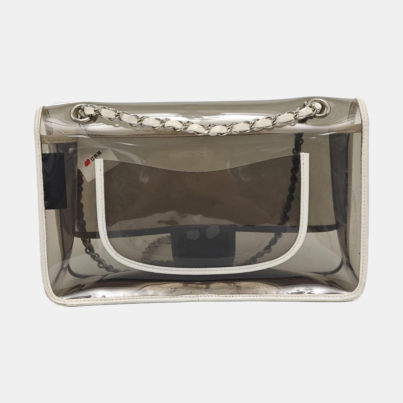 Authenticated pre-owned  Classic Flap Plastic Gray - Shoulder Bag at Looply