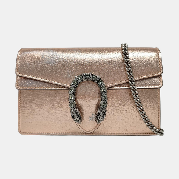 Authenticated pre-owned  Dionysus Super Mini Calfskin Rose Gold - Shoulder Bag at Looply
