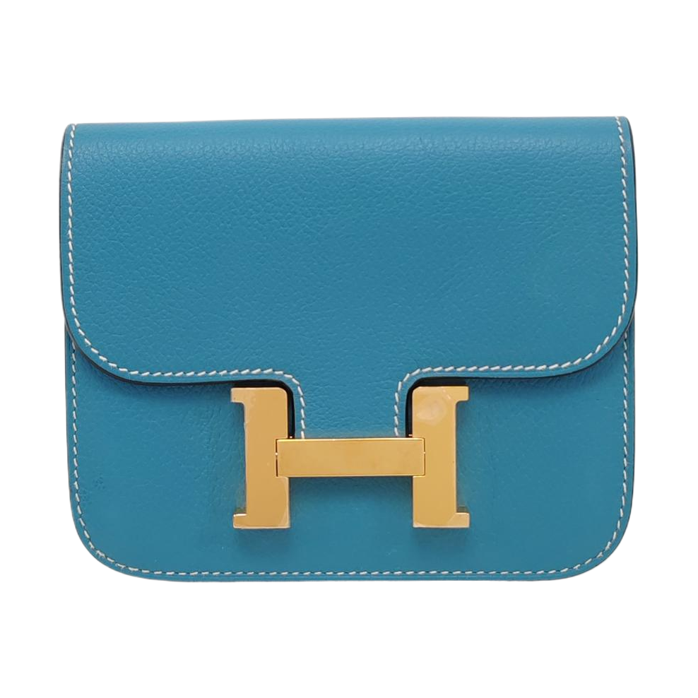 Authenticated pre-owned  Constance Slim Evercolor Blue Card Holder - Card Holder at Looply