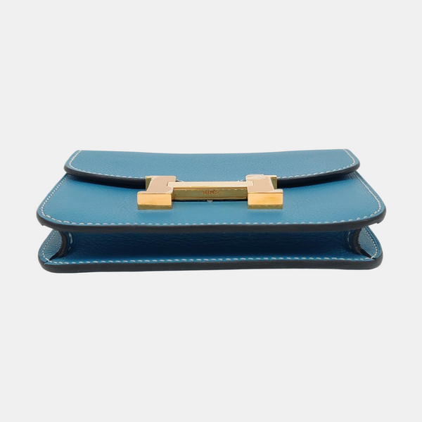 Authenticated pre-owned  Constance Slim Evercolor Blue Card Holder - Card Holder at Looply