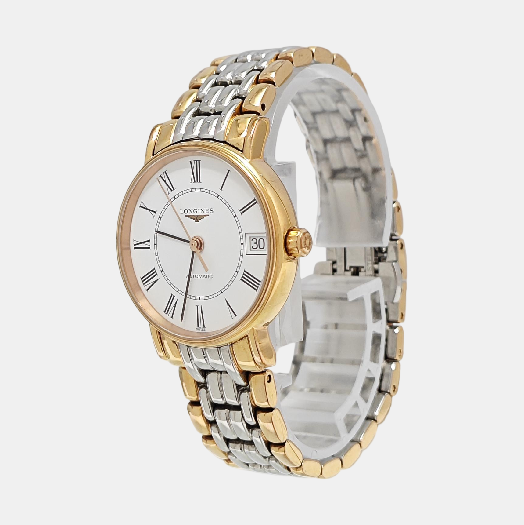 Elegant Collection 30mm White Automatic Watch