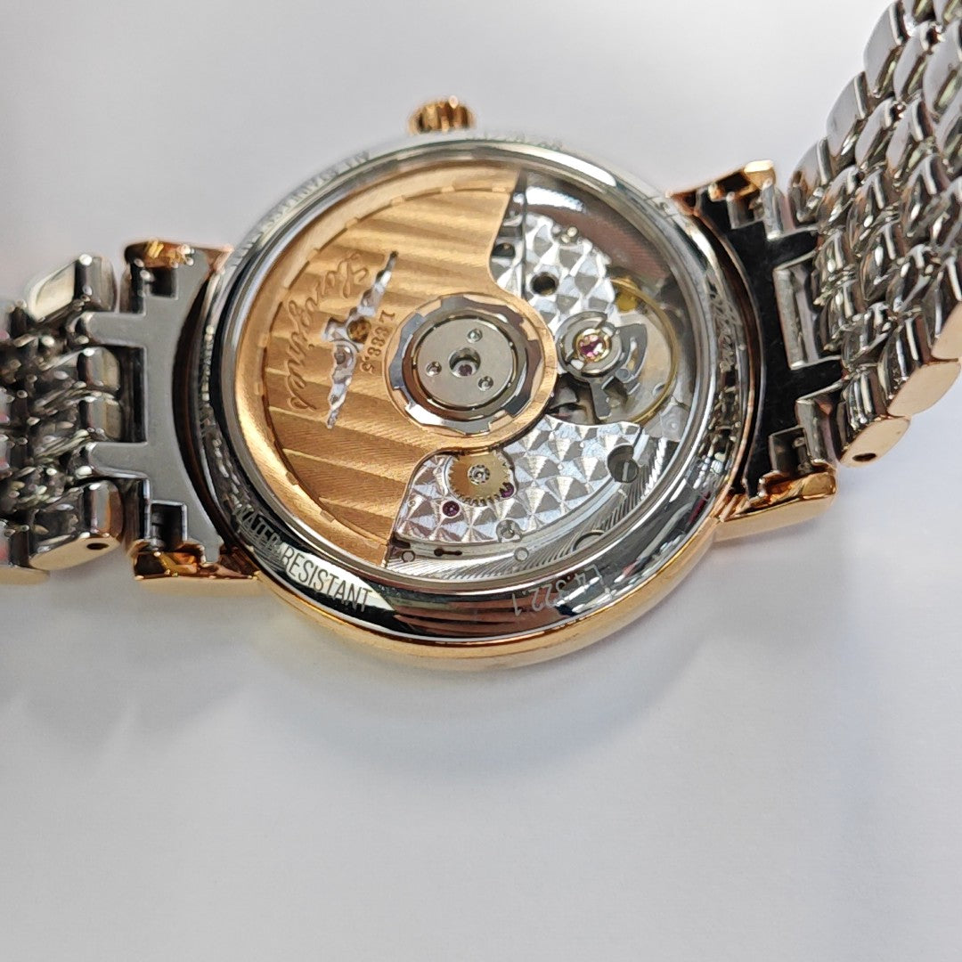 Elegant Collection 30mm White Automatic Watch