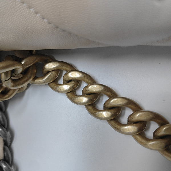 Authenticated pre-owned  Chanel 19 Small Quilted Lambskin Beige - Shoulder Bag at Looply