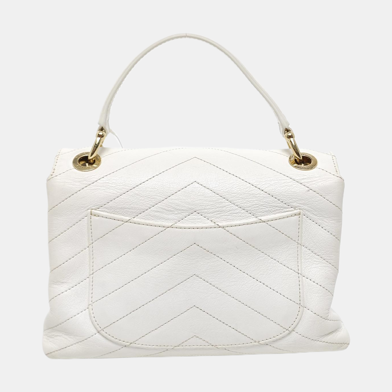 Authenticated pre-owned  Classic Flap Calfskin White - Shoulder Bag at Looply
