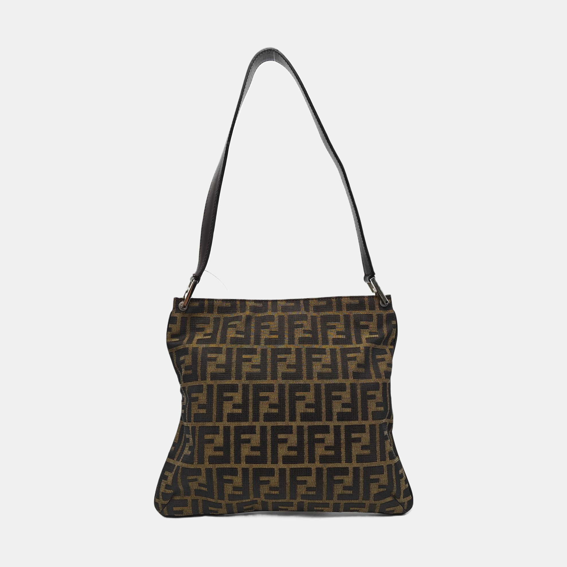 Monogram Canvas Shoulder Bag Brown