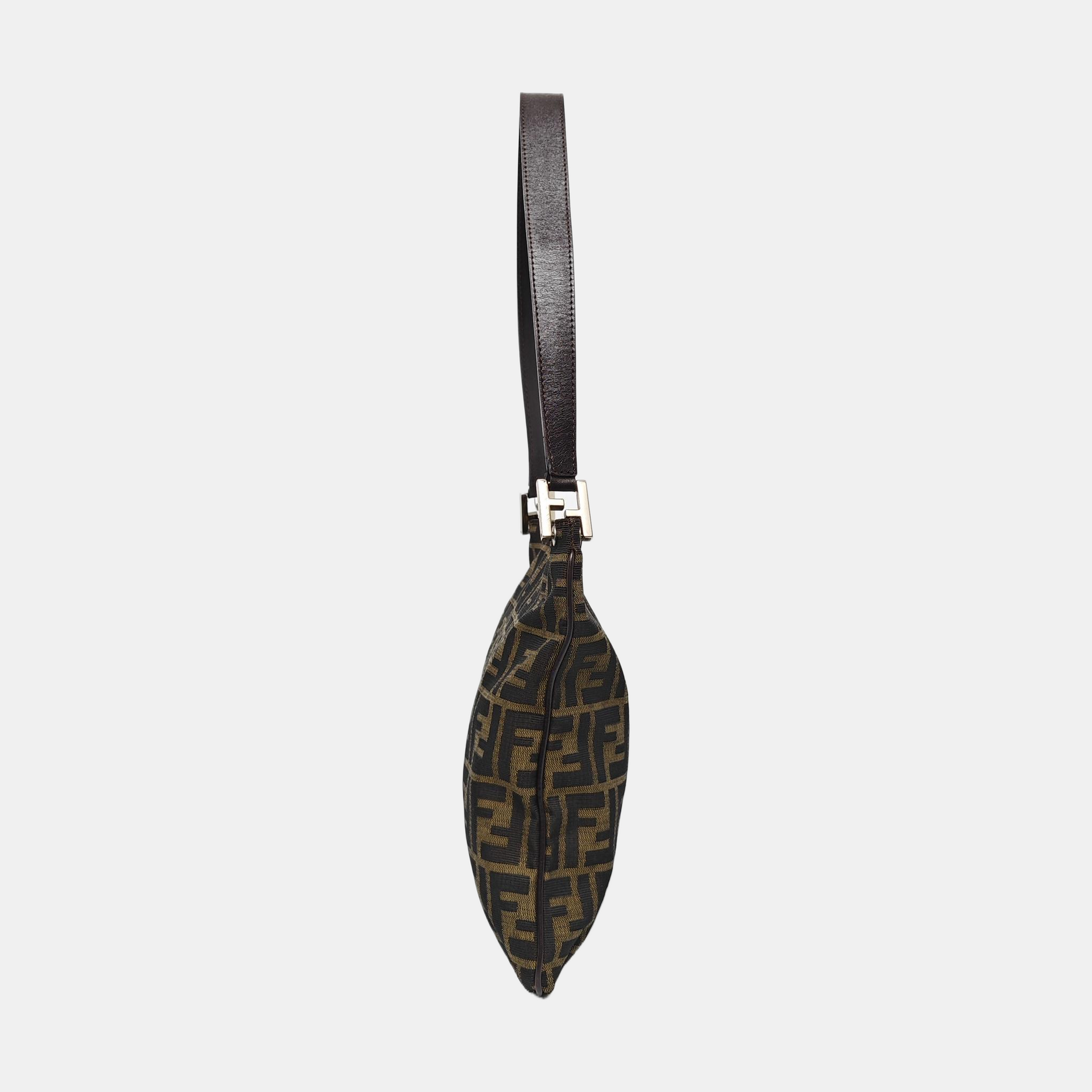 Monogram Canvas Shoulder Bag Brown