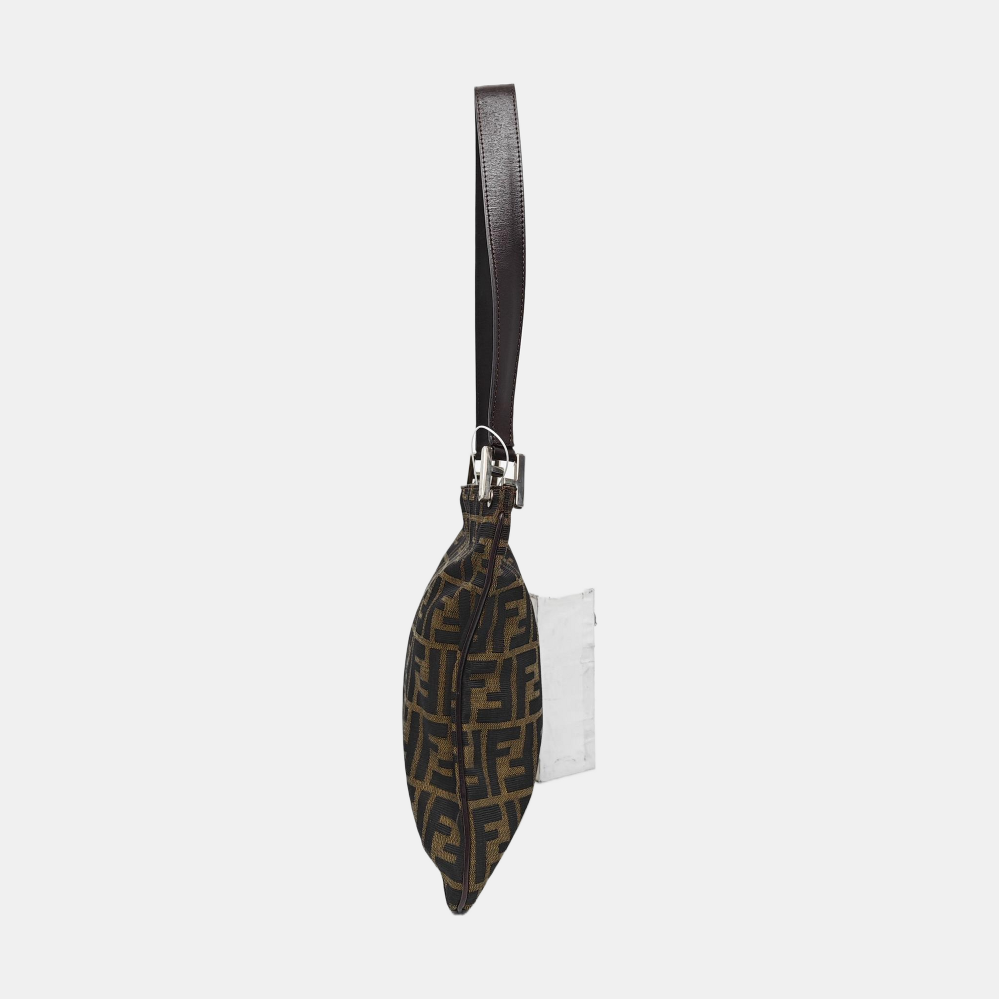 Monogram Canvas Shoulder Bag Brown