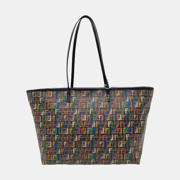 Coated Canvas Tote Bag Black