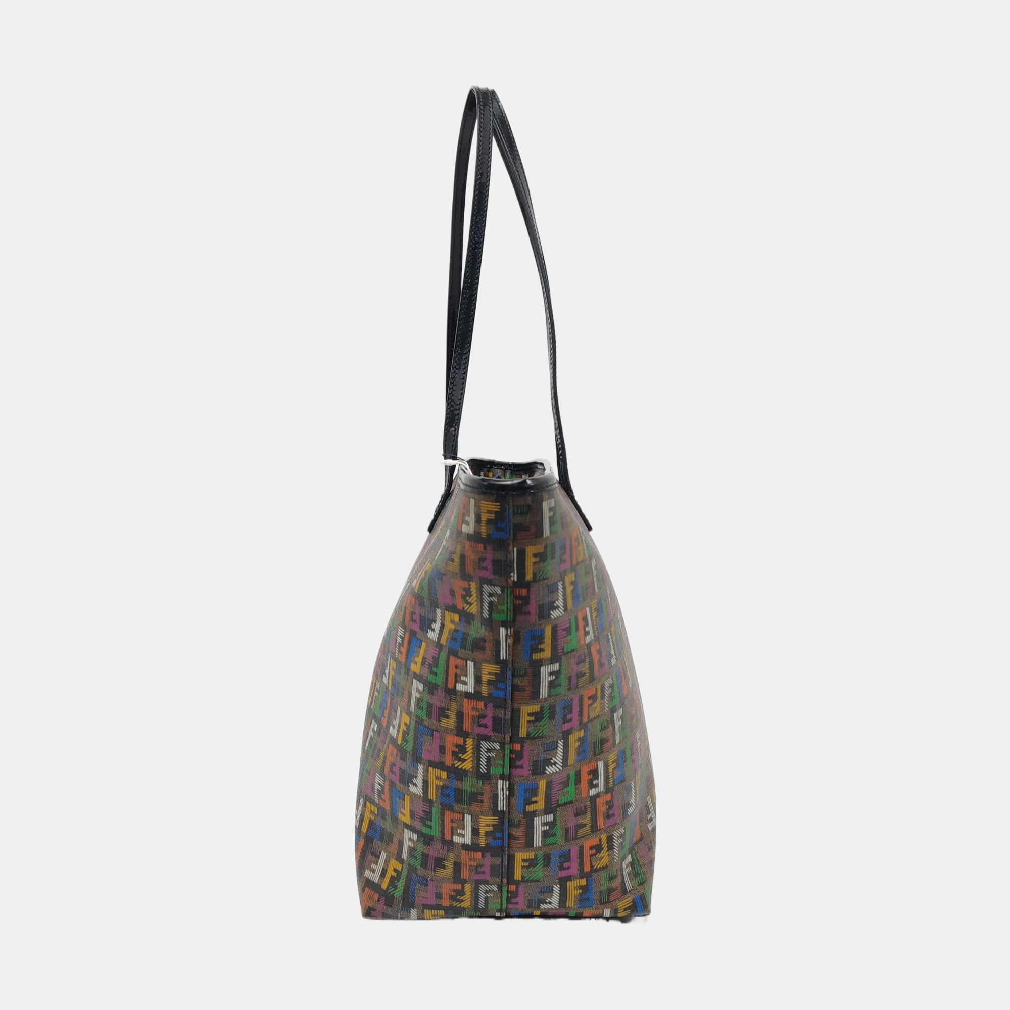 Coated Canvas Tote Bag Black