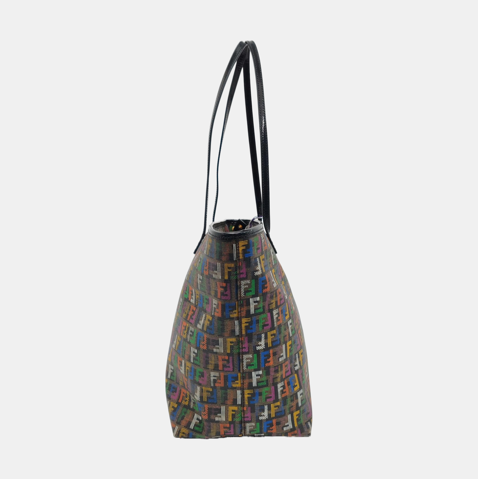 Coated Canvas Tote Bag Black