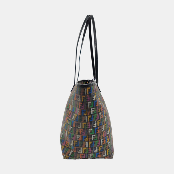 Coated Canvas Tote Bag Black