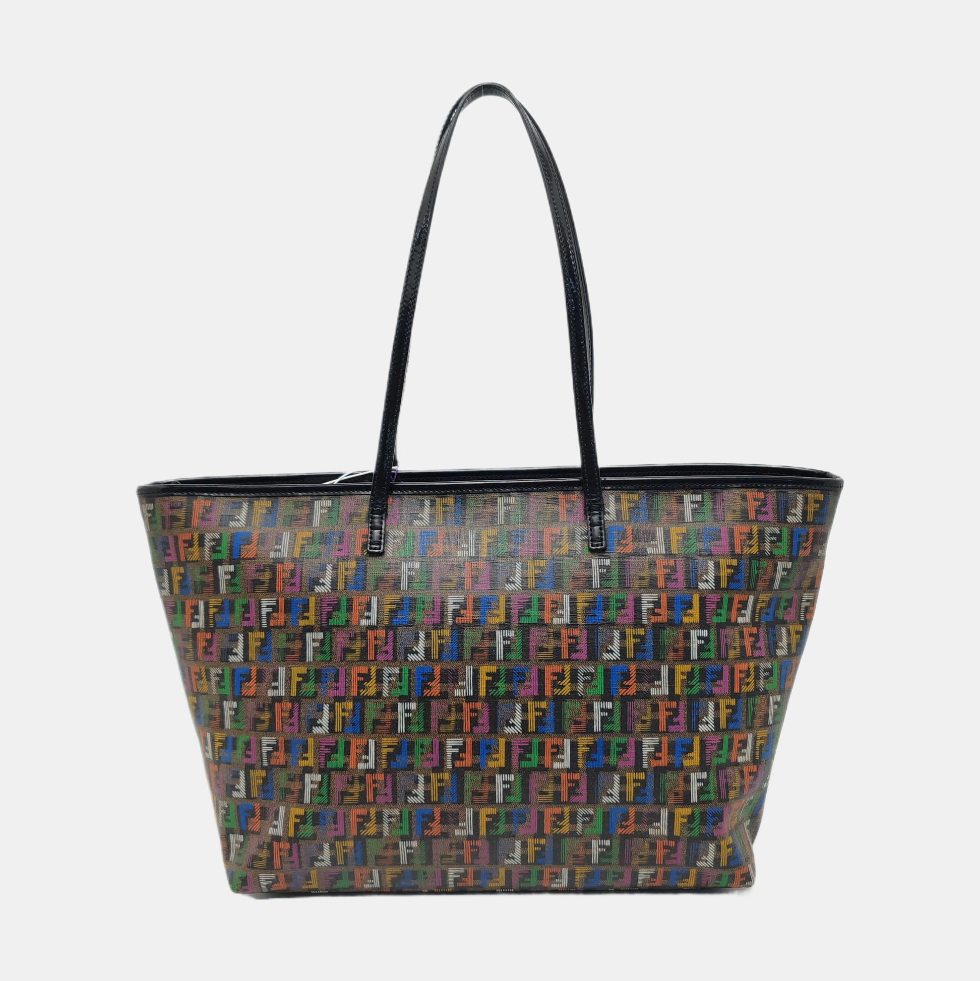 Coated Canvas Tote Bag Black