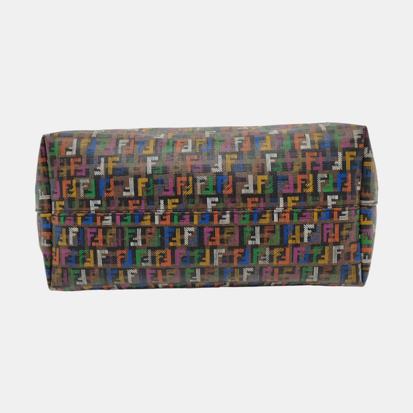 Coated Canvas Tote Bag Black