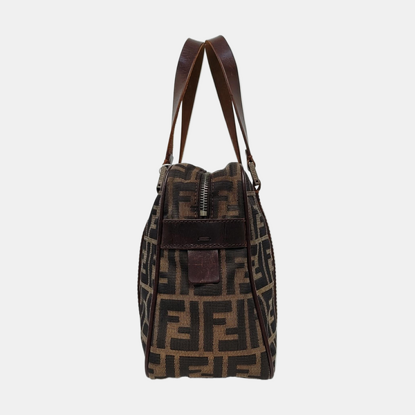Canvas Top Handle Bag Brown