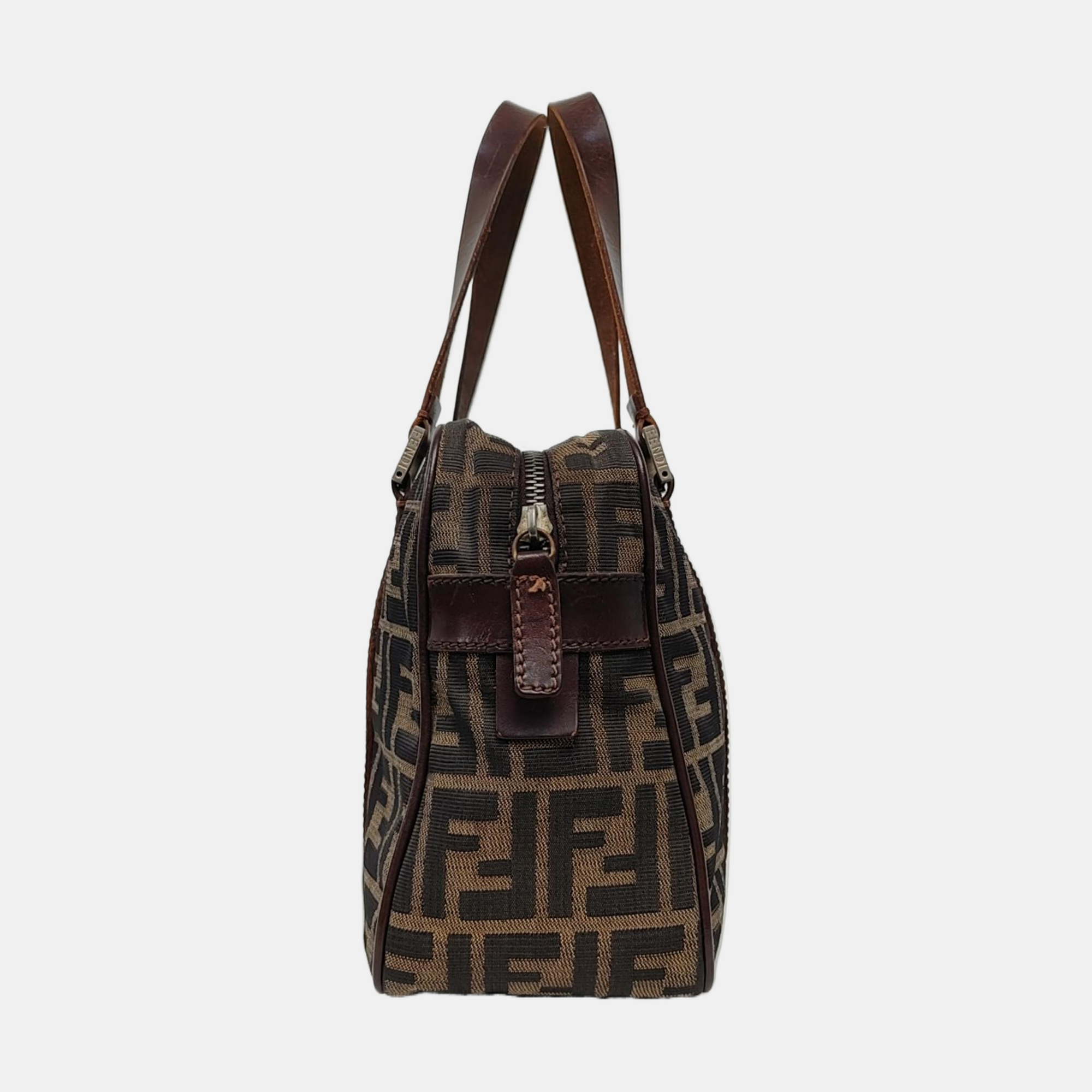 Canvas Top Handle Bag Brown