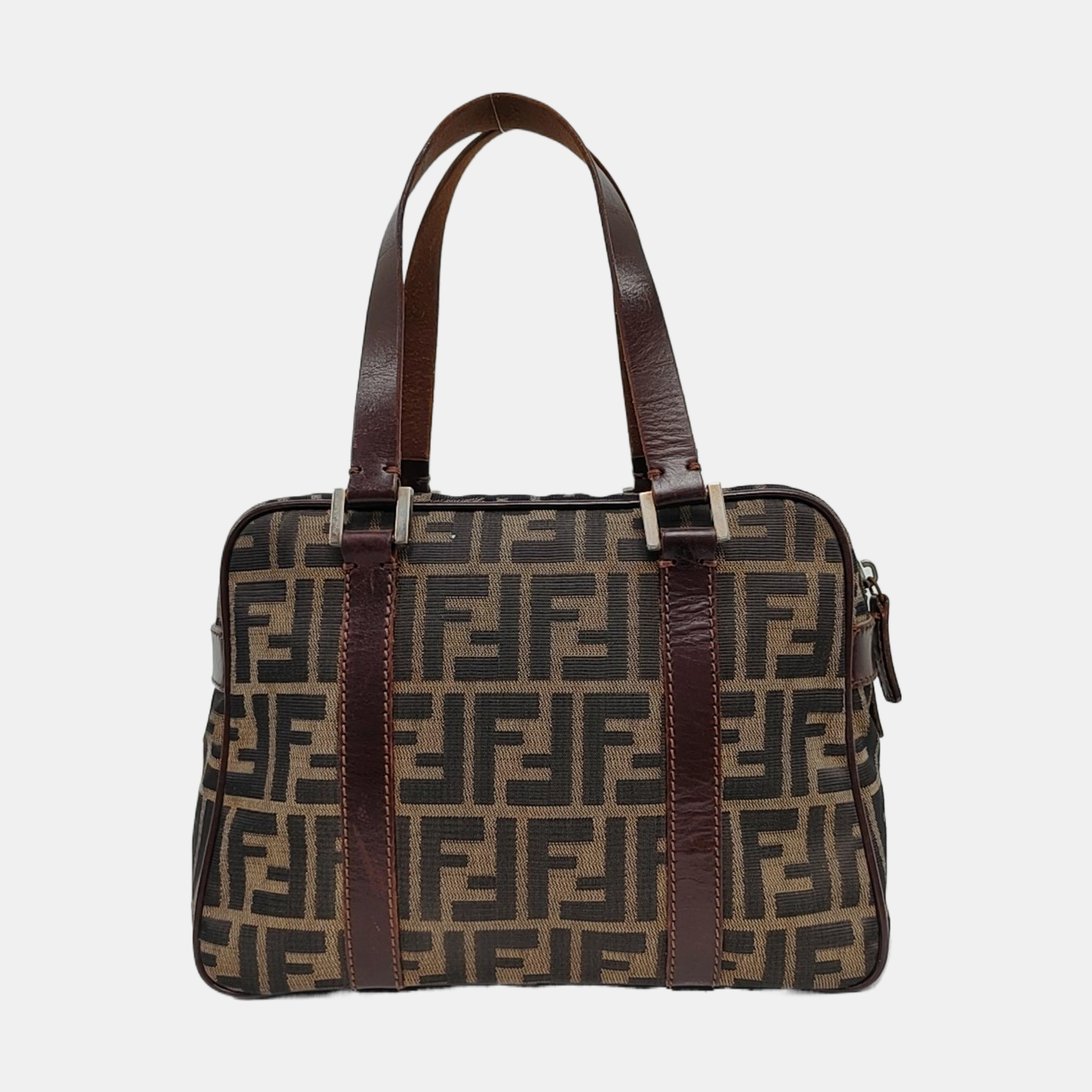 Canvas Top Handle Bag Brown