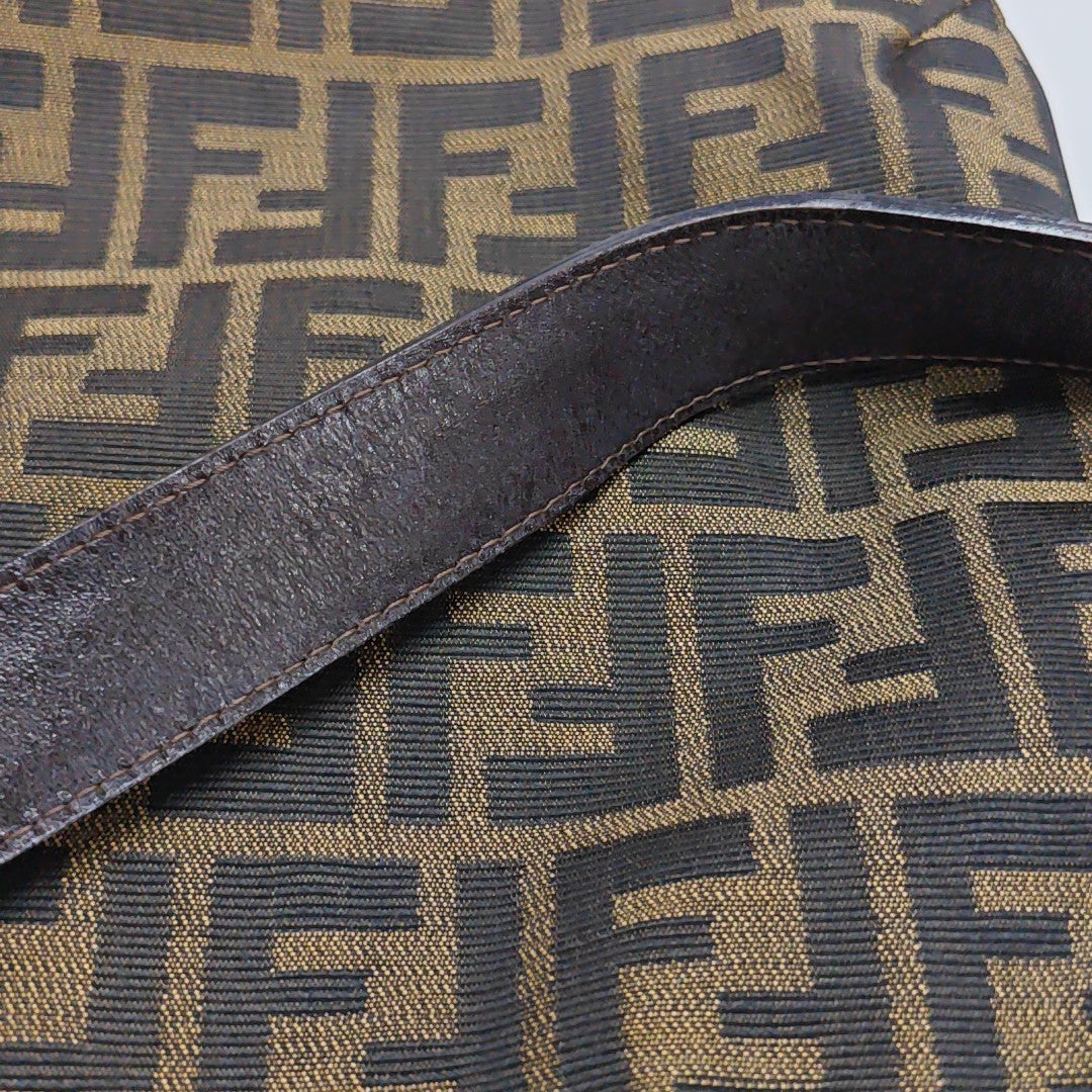 Monogram Canvas Shoulder Bag Brown