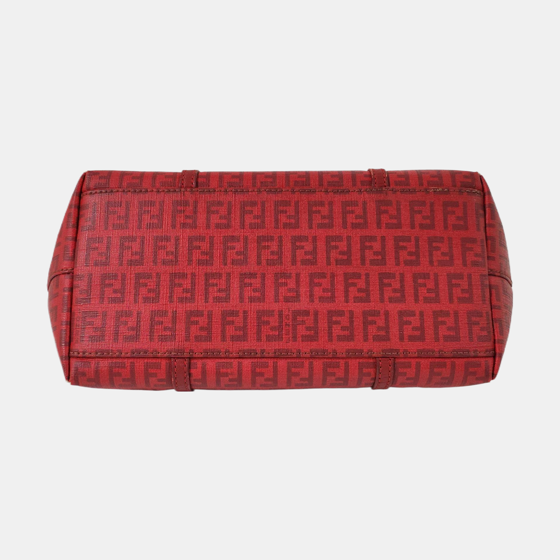 Coated Canvas Tote Bag Red