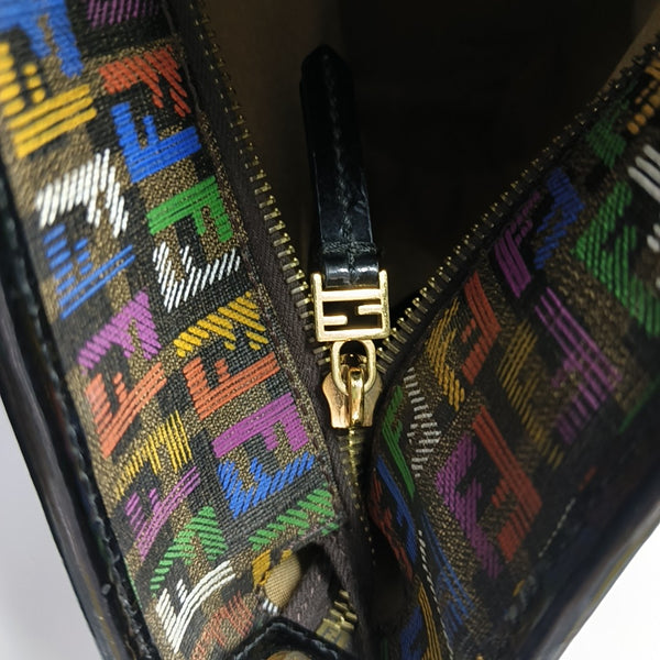 Coated Canvas Tote Bag Black