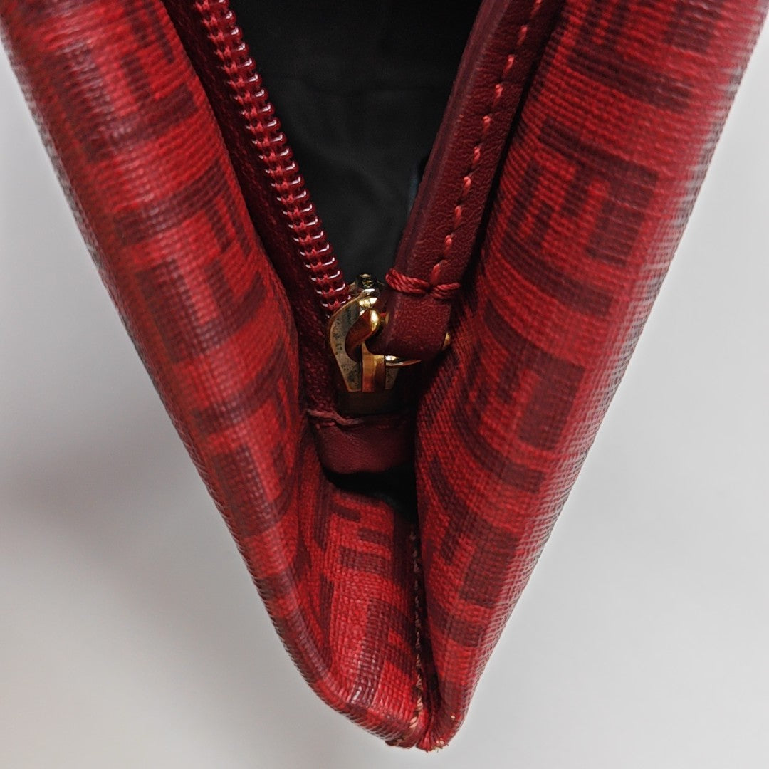 Coated Canvas Tote Bag Red