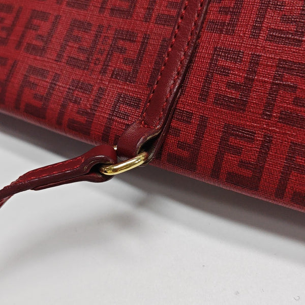 Coated Canvas Tote Bag Red