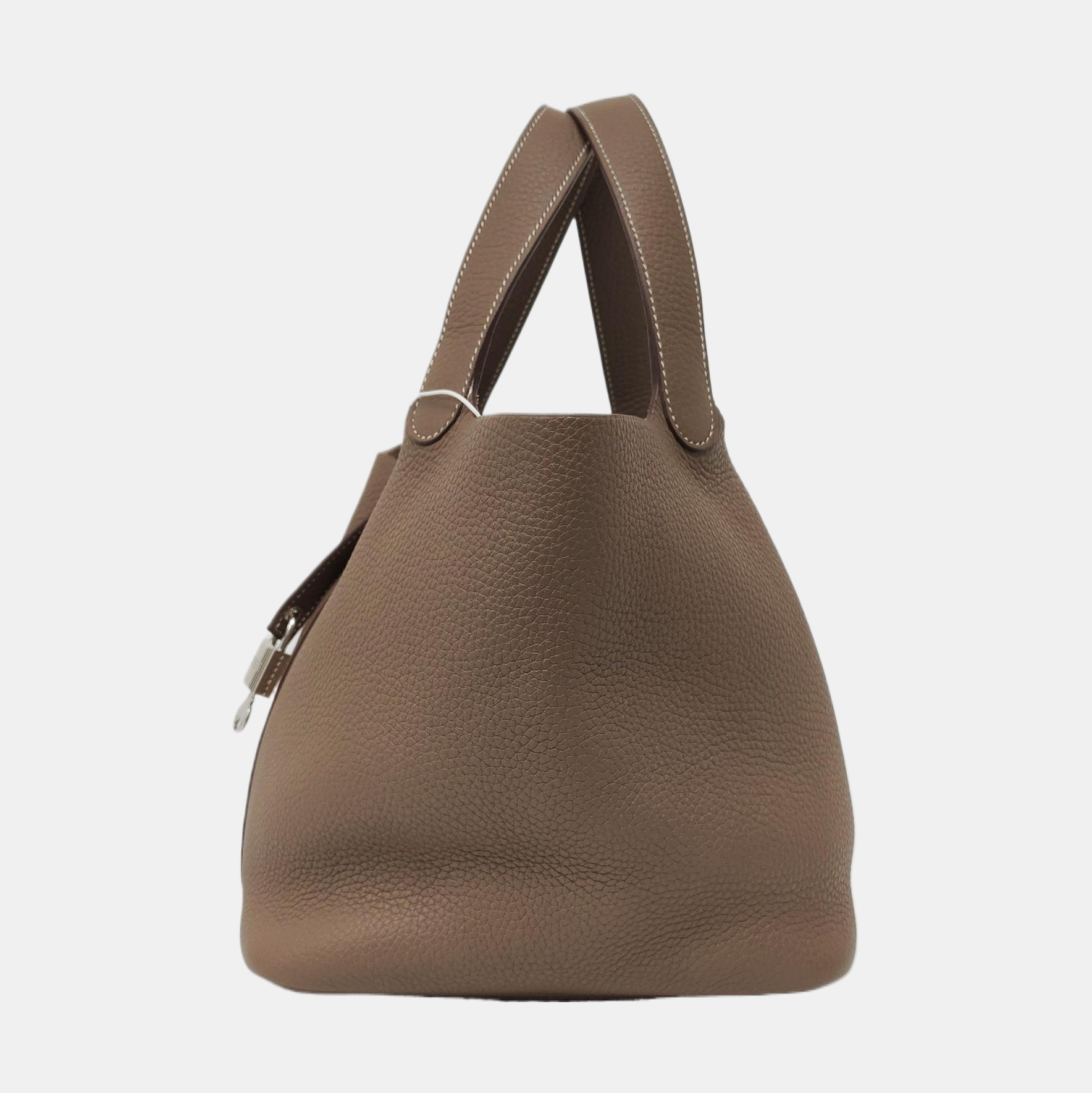 Authenticated pre-owned  Picotin Lock 22 Clemence Gray - Top Handle Bag at Looply
