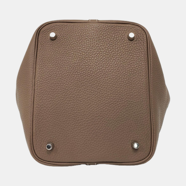 Authenticated pre-owned  Picotin Lock 22 Clemence Gray - Top Handle Bag at Looply