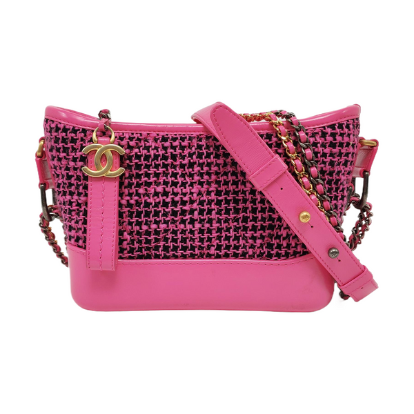 Authenticated pre-owned  Gabrielle Small Quilted Wool Pink - Shoulder Bag at Looply